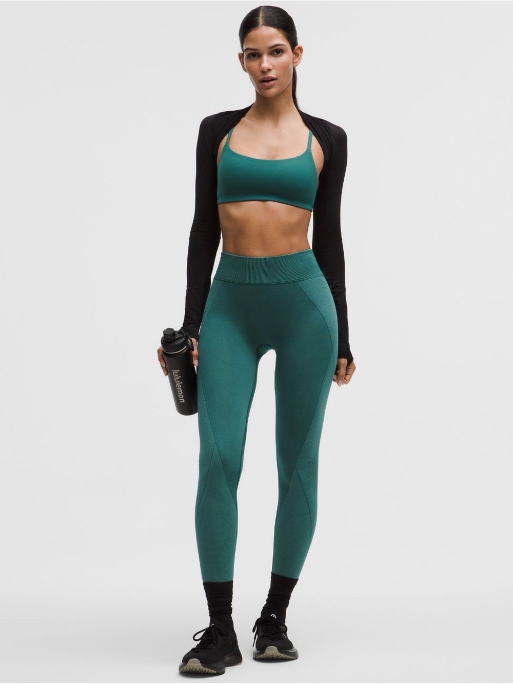 lululemon athletica Teal High-Waist Seamless Leggings